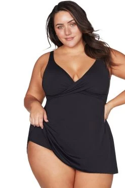 Recycled Hues Black Delacroix Swimdress