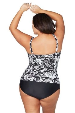 Tankini Tops Cantata Forte Black Raphael E/F Underwire Tankini Top