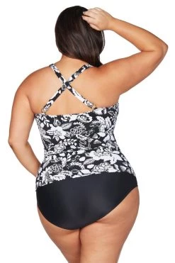 Tankini Tops Cantata Forte Black Raphael E/F Underwire Tankini Top