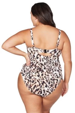 Bottoms Saphare Animal Monet Curve Fit Mid Rise Swim Pant