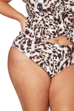 Bottoms Saphare Animal Monet Curve Fit Mid Rise Swim Pant