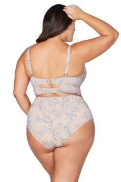 Bikini Tops Vivaldi's Verse Paisley Cezanne Midriff Underwire Bikini Top