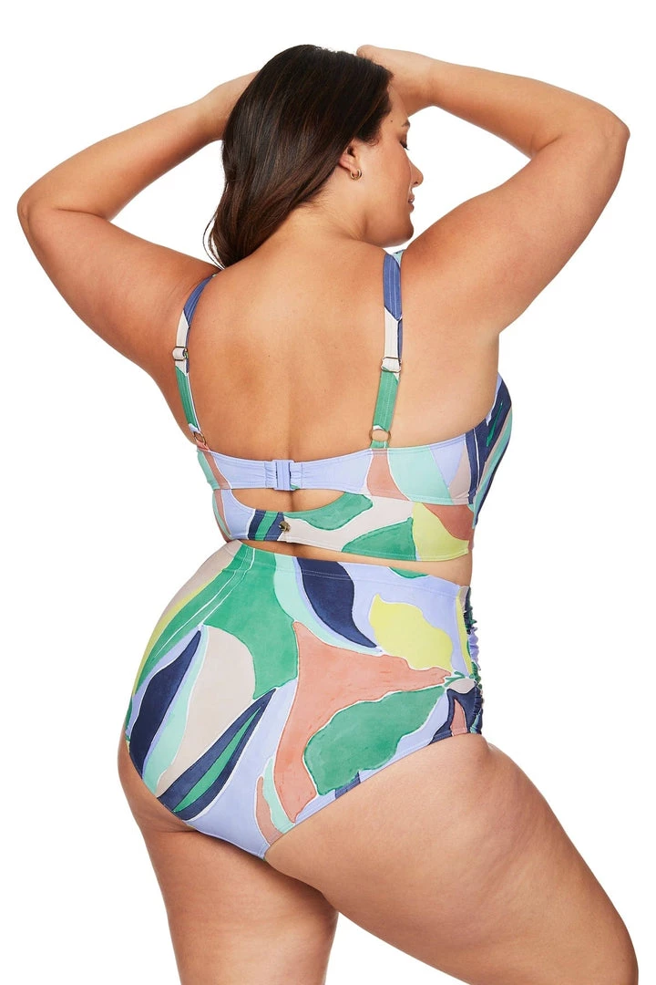 New Arrivals L'Avana Multi Cezanne Midriff Underwire Bikini Top