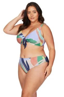 L'Avana Multi Monet Curve Fit Mid Rise Swim Pant