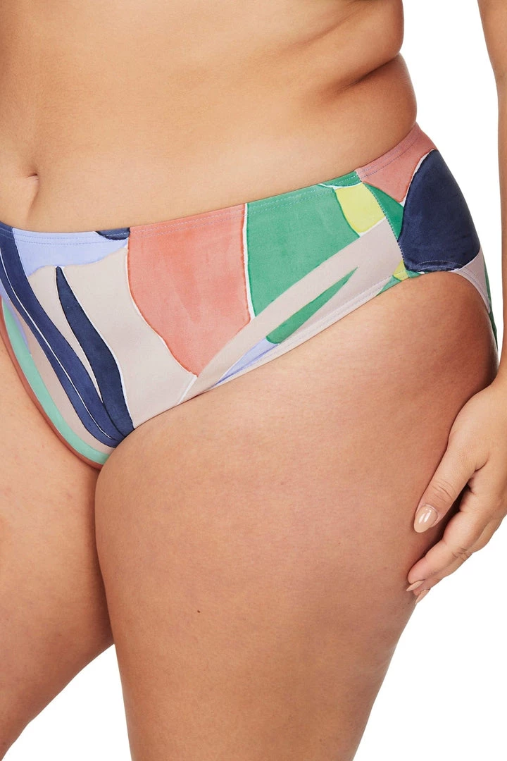 L'Avana Multi Monet Curve Fit Mid Rise Swim Pant