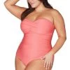Allegro Pink Botticelli Underwire Bandeau One Piece One Pieces