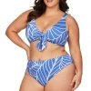 Philharmonic Blue Monet Curve Fit Mid Rise Swim Pant New Arrivals