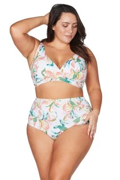 New Arrivals April Spritz White Delacroix Bikini Top