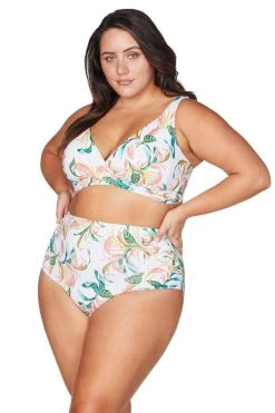 New Arrivals April Spritz White Delacroix Bikini Top