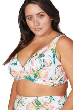 New Arrivals April Spritz White Delacroix Bikini Top