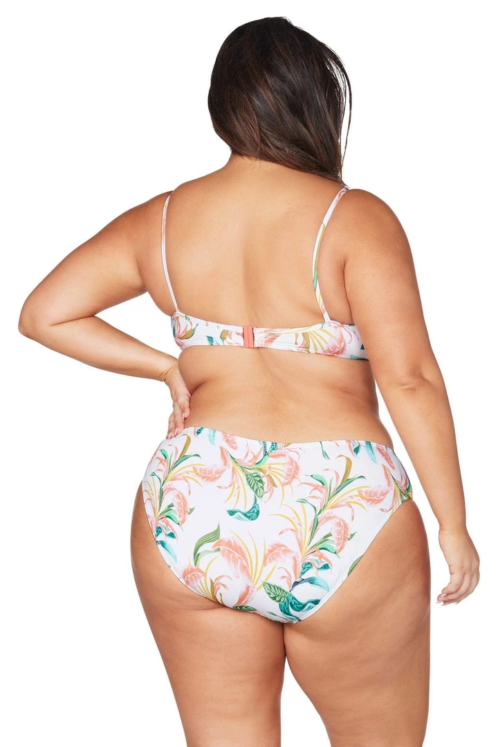 April Spritz White Monet Curve Fit Mid Rise Swim Pant New Arrivals