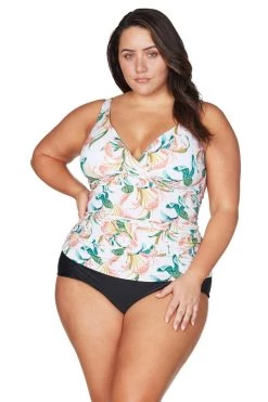 New Arrivals April Spritz White Delacroix Tankini Top