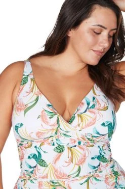 New Arrivals April Spritz White Delacroix Tankini Top