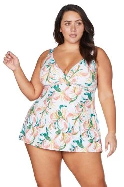 New Arrivals April Spritz White Delacroix Swimdress