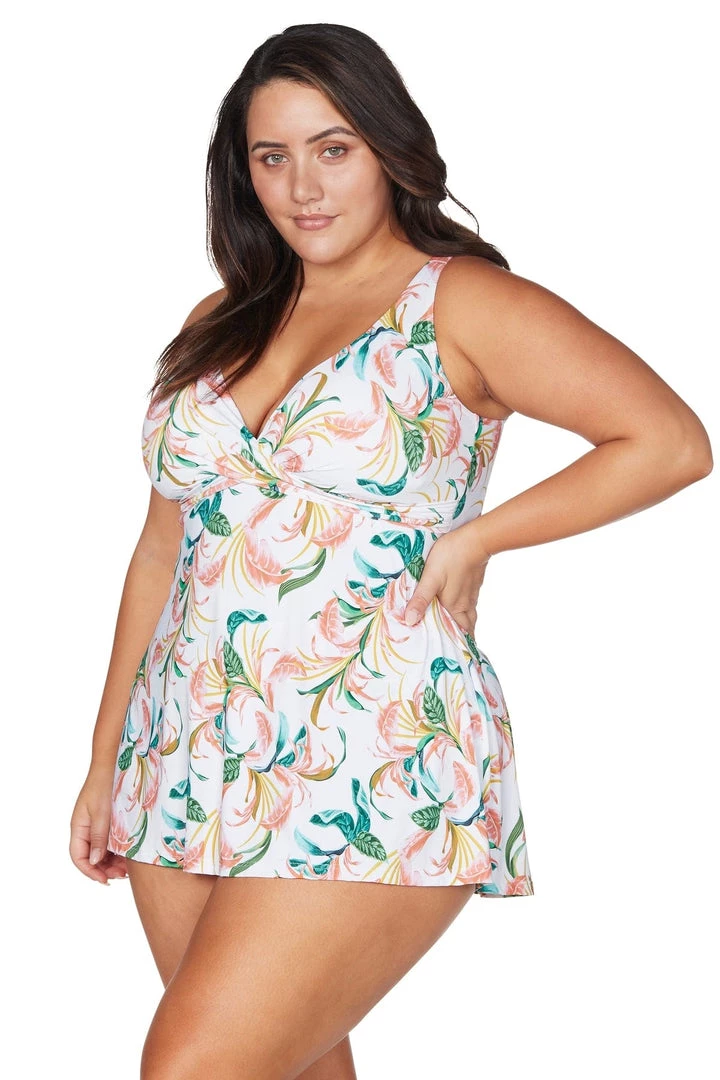 New Arrivals April Spritz White Delacroix Swimdress