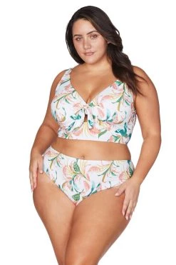 April Spritz White Cezanne Midriff Underwire Bikini Top New Arrivals