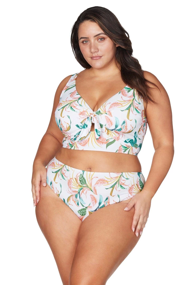 April Spritz White Cezanne Midriff Underwire Bikini Top New Arrivals