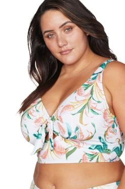 April Spritz White Cezanne Midriff Underwire Bikini Top New Arrivals