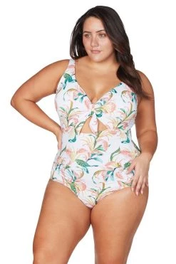 April Spritz White Cezanne Underwire One Piece