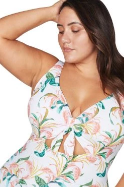 April Spritz White Cezanne Underwire One Piece