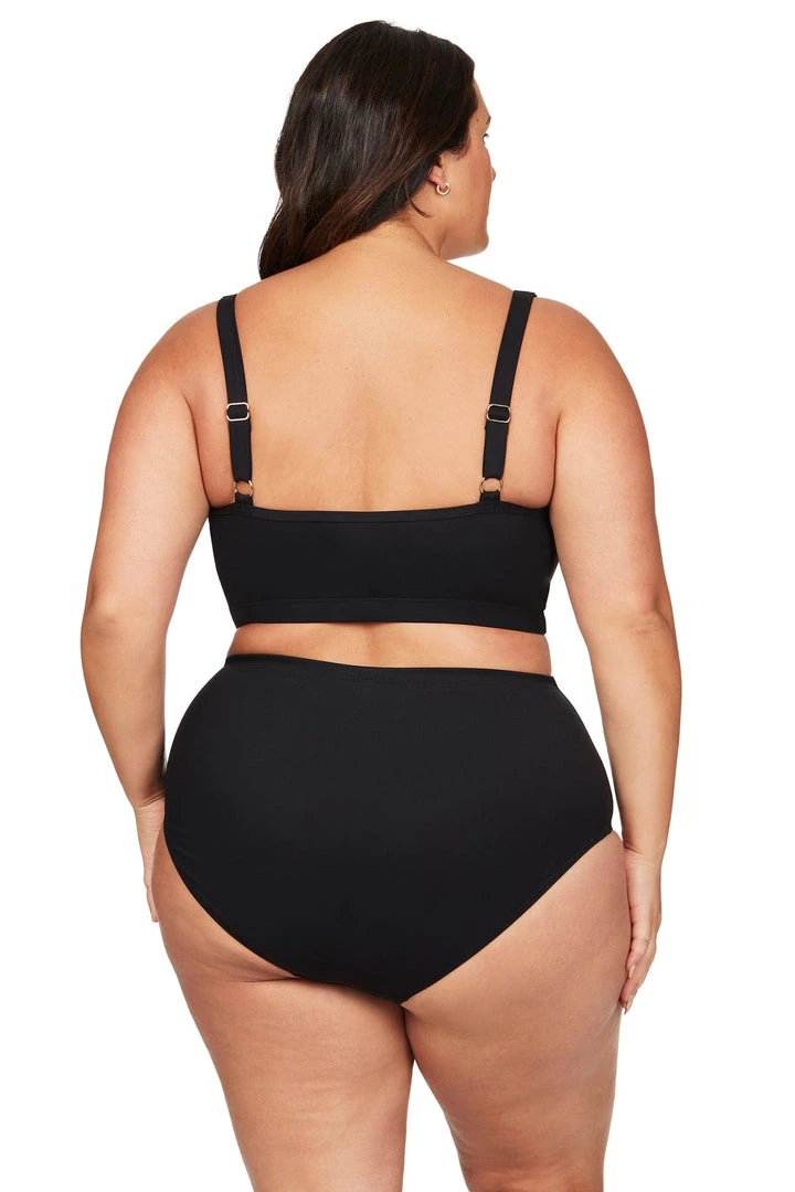 Sculpt Black Michelangelo High Rise Swim Pant Bottoms