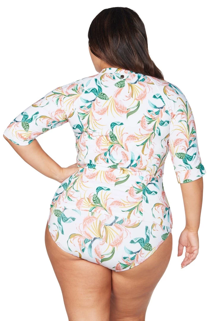 New Arrivals April Spritz White Seurat Short Sleeve Sunsafe Top