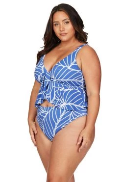 Philharmonic Blue Chagall Midriff Bikini Top