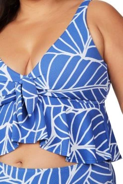 Philharmonic Blue Chagall Midriff Bikini Top