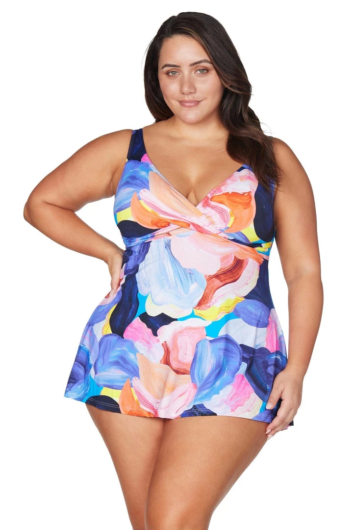 Arte A La Rue Purple Delacroix Swimdress New Arrivals