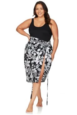 Covers Cantata Forte Black Bach Sarong With Bag Resort Wear