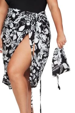 Covers Cantata Forte Black Bach Sarong With Bag Resort Wear