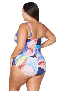 Arte A La Rue Purple Raphael E/F Underwire One Piece