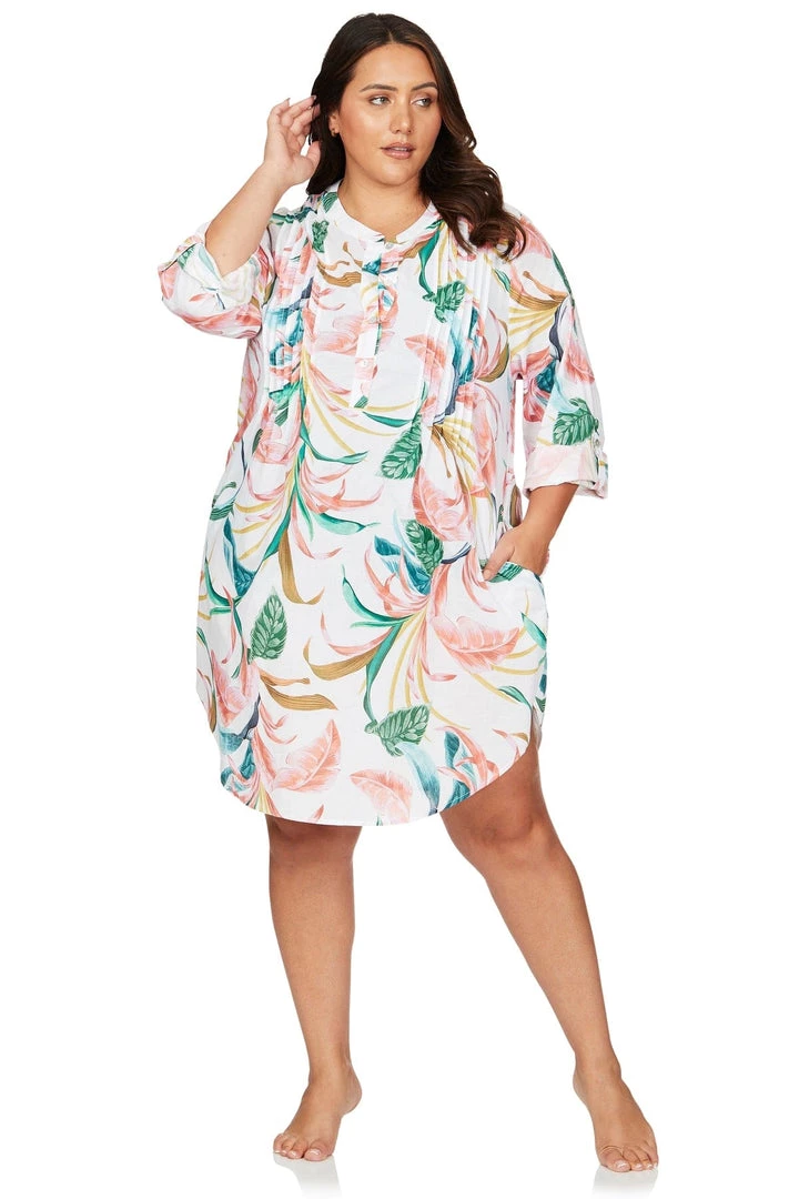 Covers New Arrivals April Spritz White Gershwin Over Shirt Cover Up