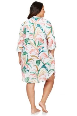 Covers New Arrivals April Spritz White Gershwin Over Shirt Cover Up