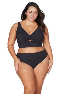 Bikini Tops Aria Black Cezanne Midriff Underwire Bikini Top