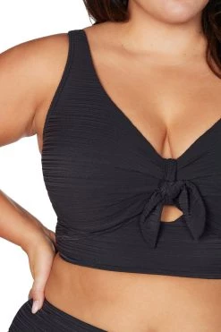 Bikini Tops Aria Black Cezanne Midriff Underwire Bikini Top