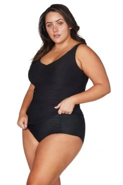 Recycled Hues Black Raphael E/F Underwire Tankini Top