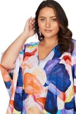 Covers New Arrivals Arte A La Rue Purple Schubert Kaftan Cover Up