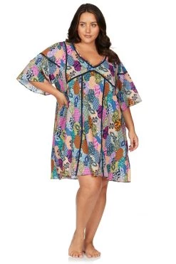 Covers New Arrivals Salmagundi Multi Brahms Short Sleeve Dress