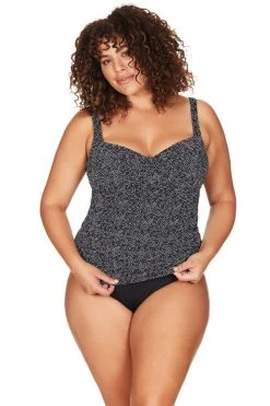 Zig Zag Black Botticelli Tankini Top Tankini Tops