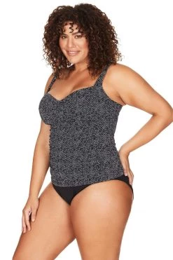 Zig Zag Black Botticelli Tankini Top Tankini Tops