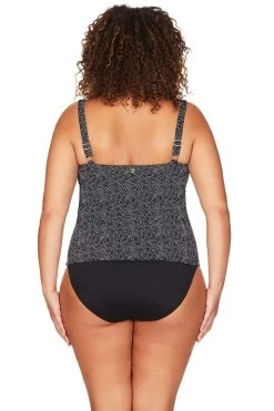 Zig Zag Black Botticelli Tankini Top Tankini Tops