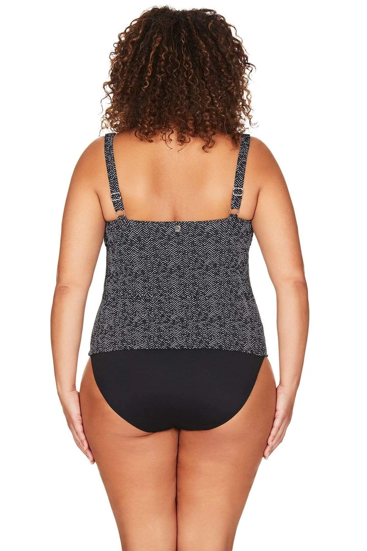 Zig Zag Black Botticelli Tankini Top Tankini Tops