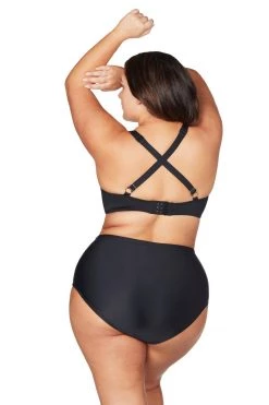 Bikini Tops Recycled Hues Black Monet Soft Cup Underwire Bikini Top