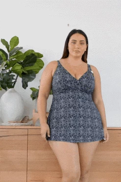 Zig Zag Black Delacroix Swimdress